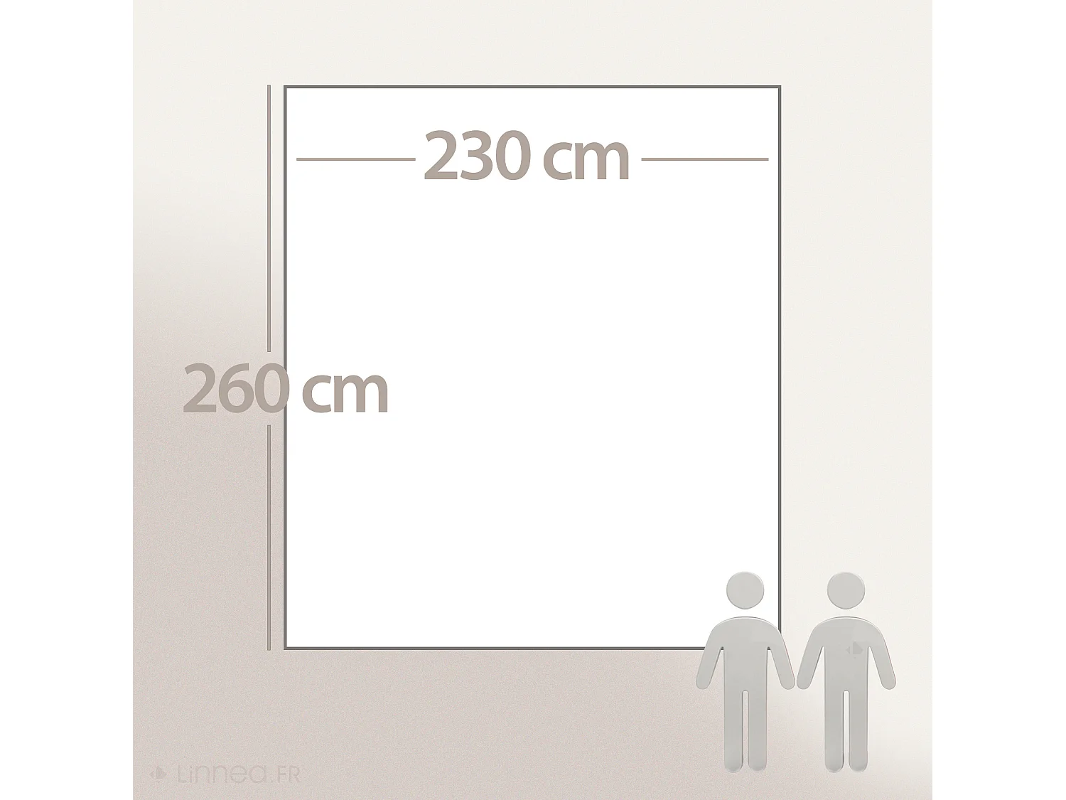 Dessus de lit 260x230 cm HERMINE fausse fourrure beige Naturel
