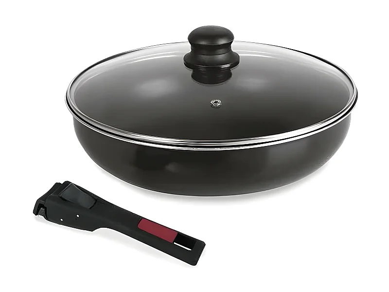 SITRAM Agile Schmorpfanne Antihaftbeschichtetes Aluminium Ø 28 cm Schwarz