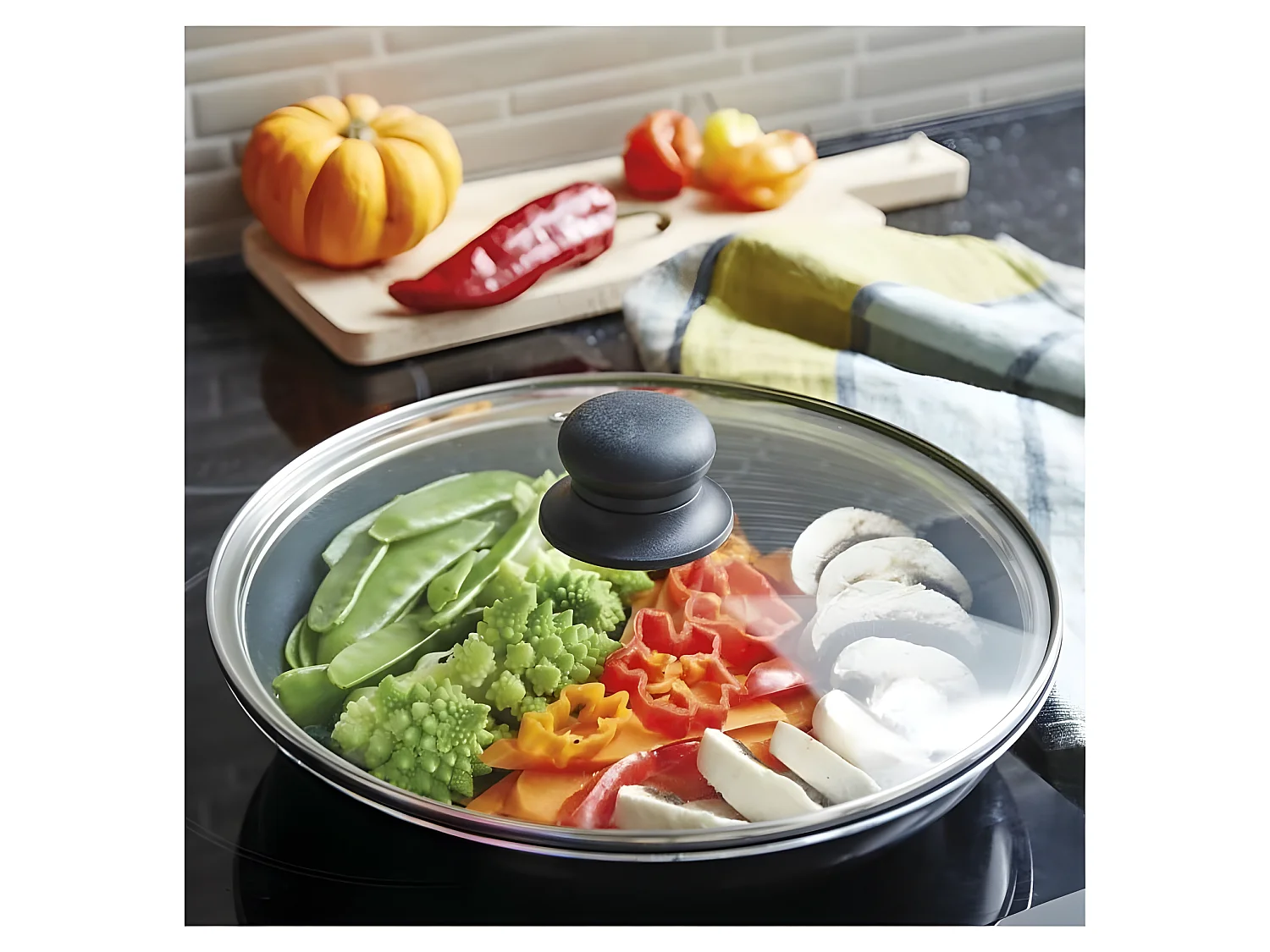 SITRAM Agile Schmorpfanne Antihaftbeschichtetes Aluminium Ø 28 cm Schwarz