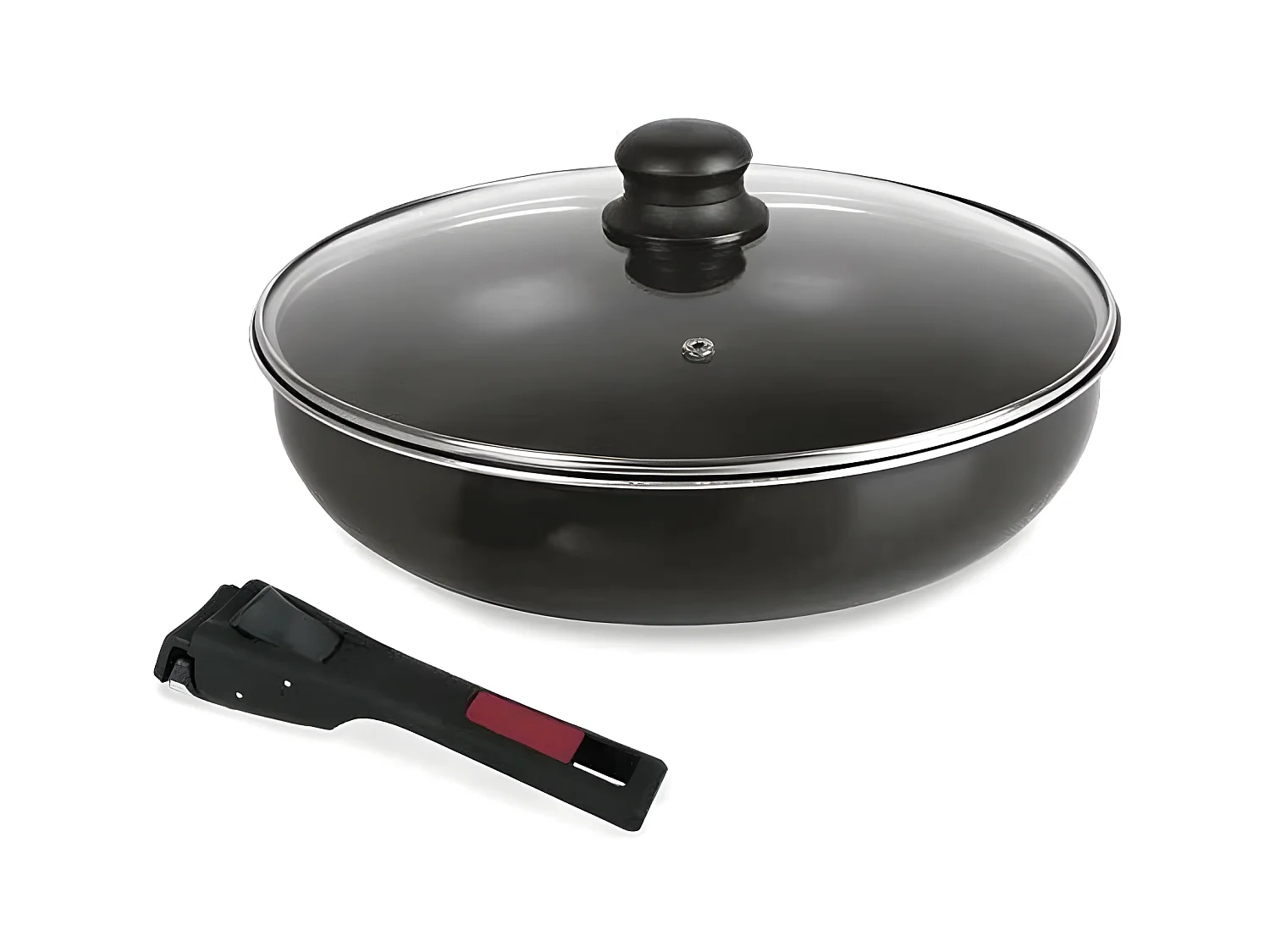 SITRAM Agile Schmorpfanne Antihaftbeschichtetes Aluminium Ø 28 cm Schwarz