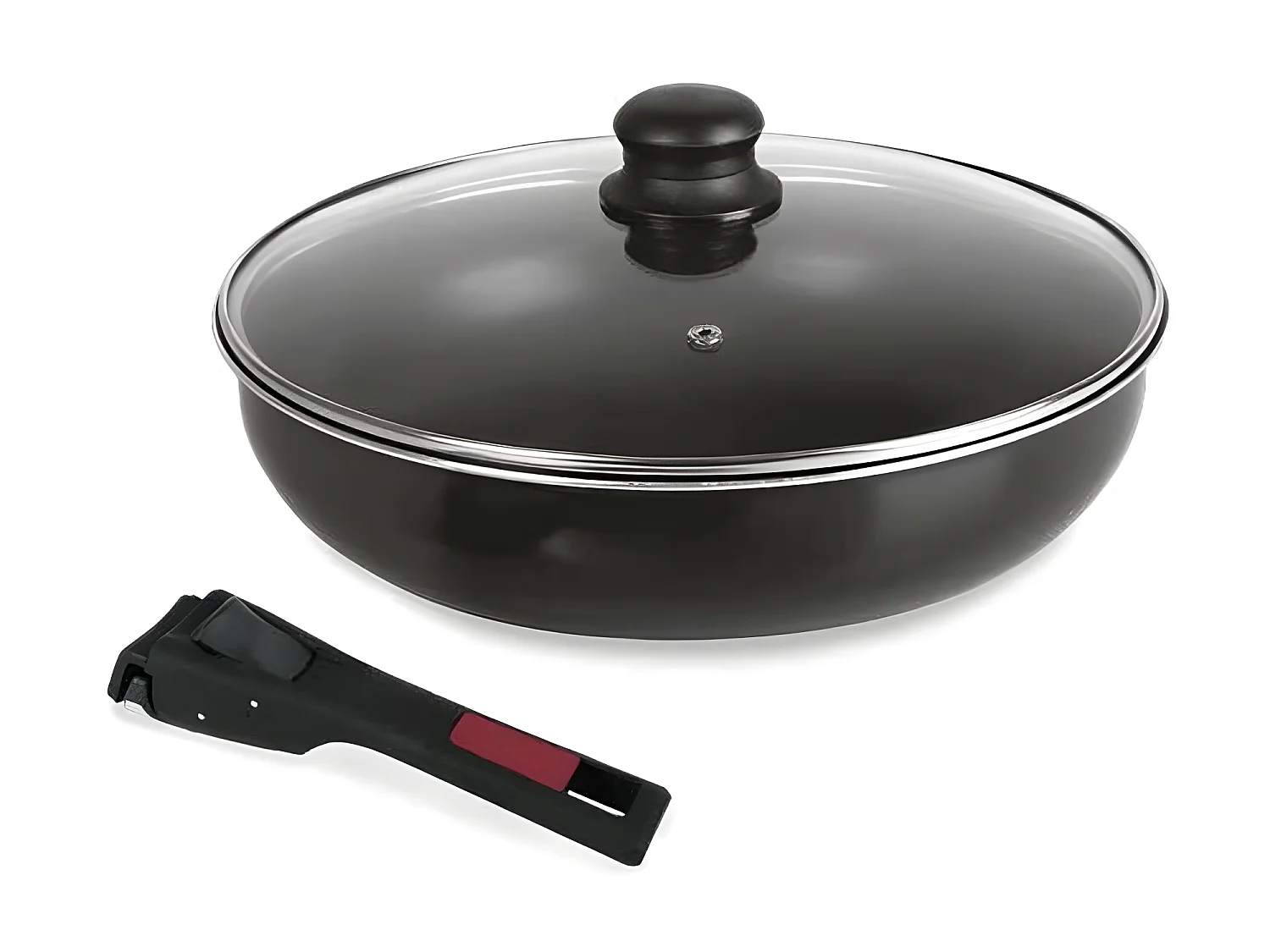 SITRAM Agile Schmorpfanne Antihaftbeschichtetes Aluminium Ø 28 cm Schwarz