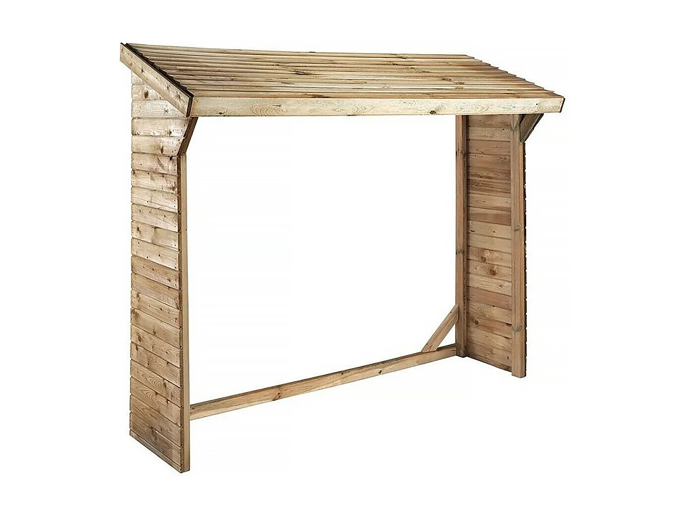 Abrigo de toras - 1,05 m² - 2,10 x 0,50 x 1,8 m - 2 Stères