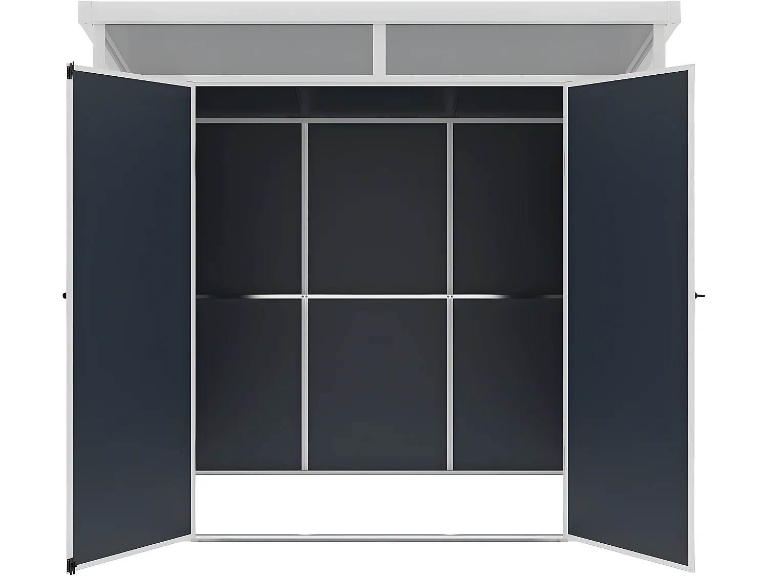 Abri de jardin "Detroit" en résine - Gris - 4.54m² - 1.91 x 2.38 m