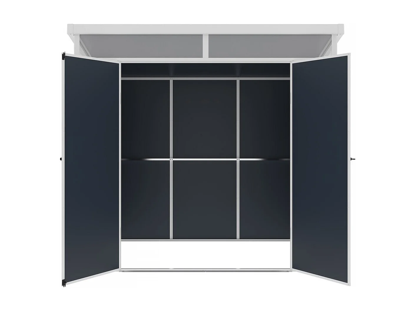 Abri de jardin "Detroit" en résine - Gris - 4.54m² - 1.91 x 2.38 m