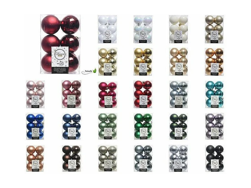 Boules de Noël Decoris 12 Unités Blanc Plastique Ø 6 cm