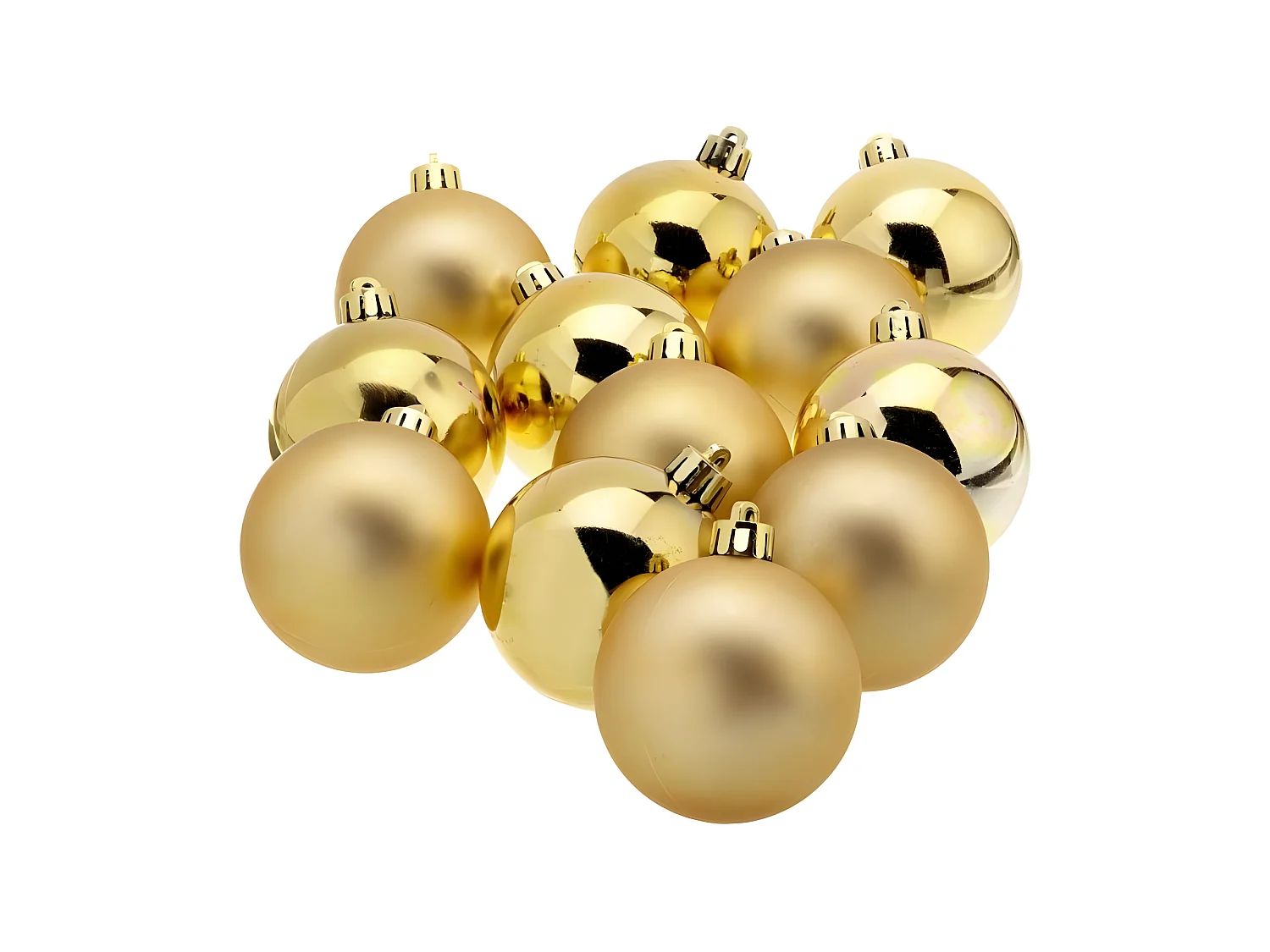 Boules de Noël Decoris 12 Unités Doré Plastique Ø 6 cm