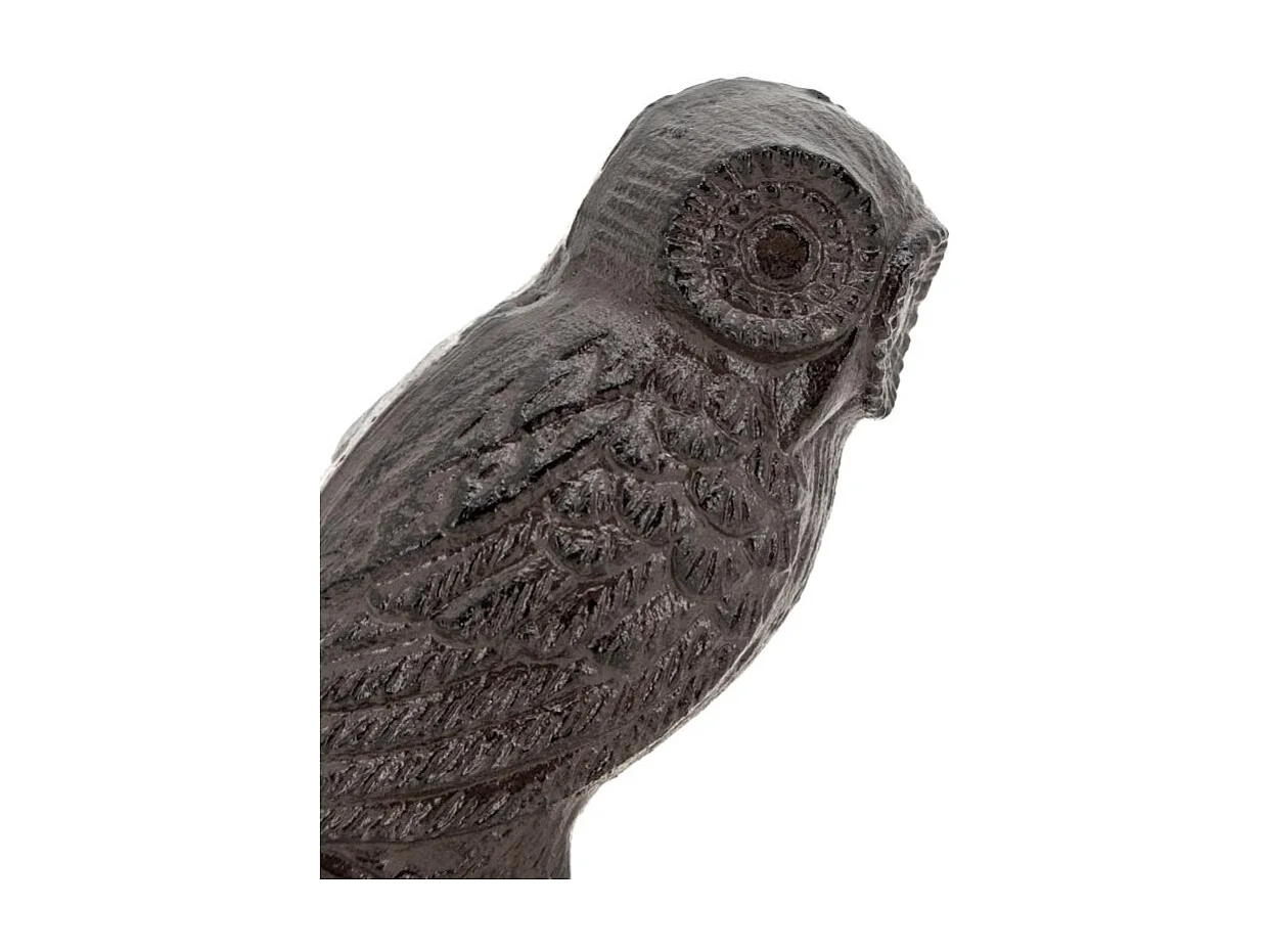 Chouette en fonte noire