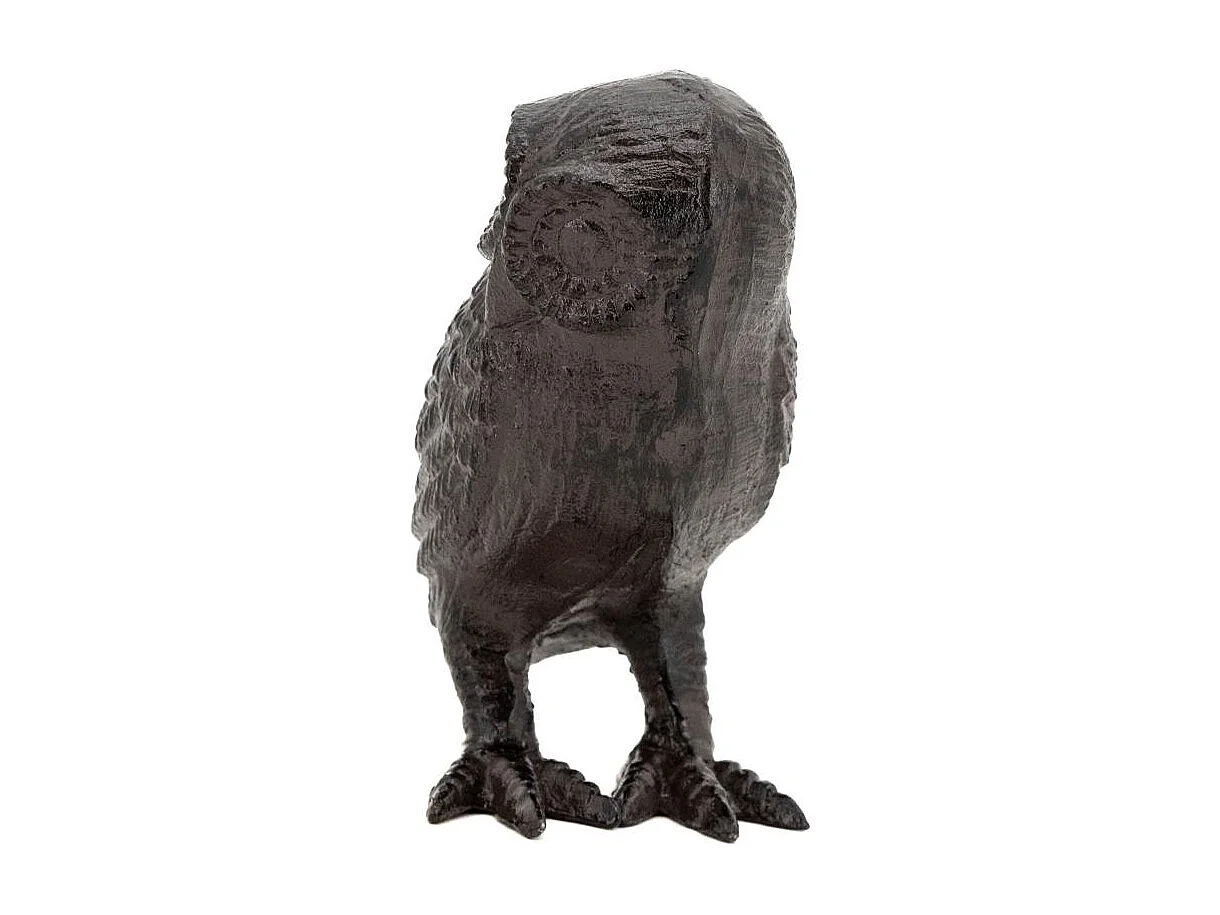Chouette en fonte noire