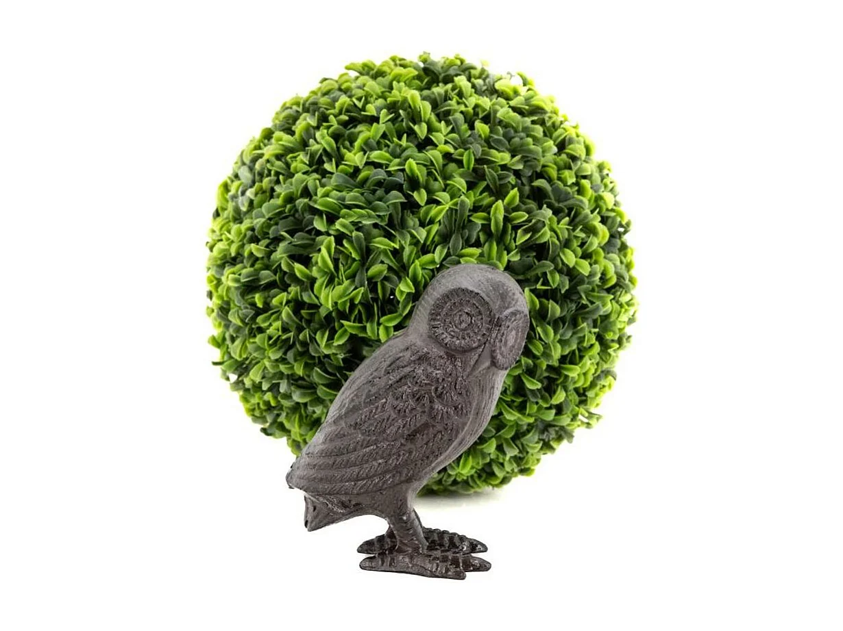 Chouette en fonte noire