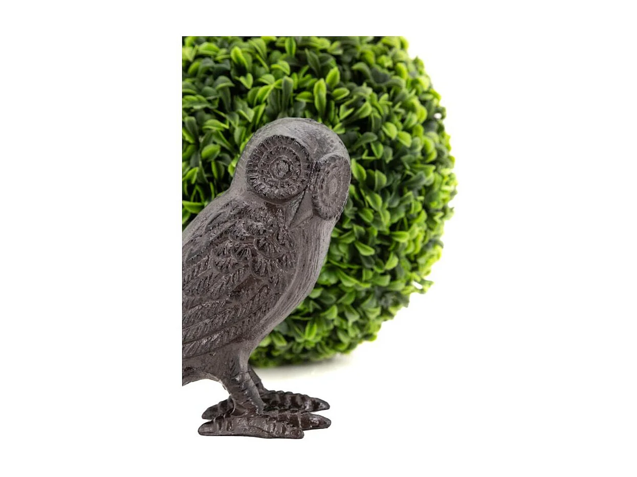 Chouette en fonte noire