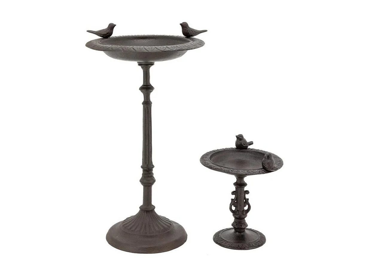 Mangeoire-Bain à oiseaux en fonte Grand modèle