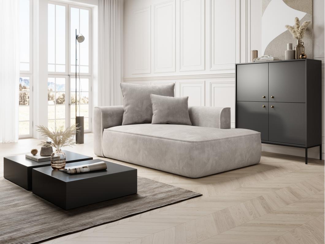 Recamiere - rechtsseitig - Cord - Beige - PINETA