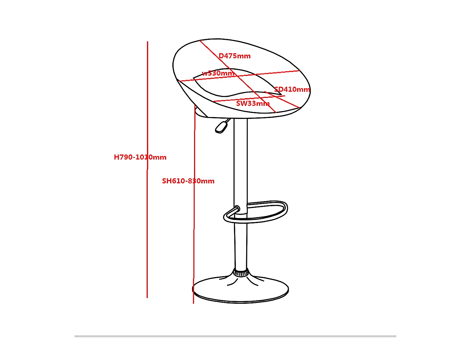 Barhocker 2er-Set höhenverstellbar - Stoff & Metall - Anthrazit - VANJA