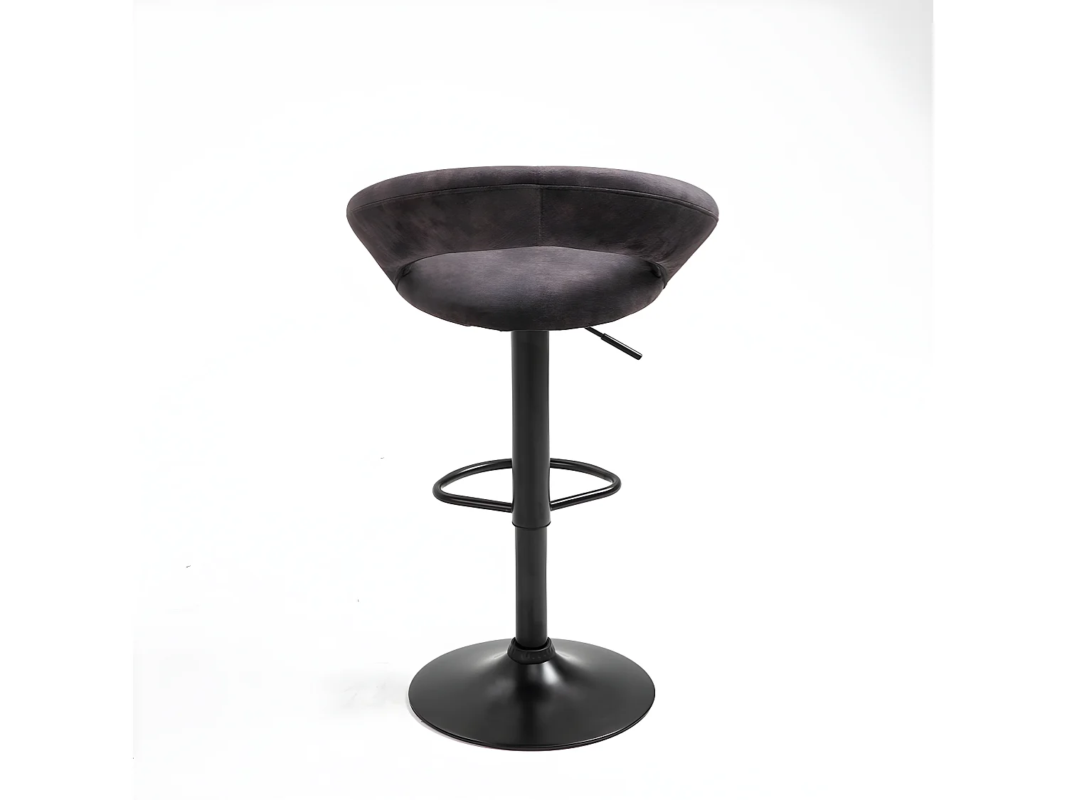 Conjunto de 2 bancos altos, ajustáveis ​​em altura - tecido e metal - antracite - VANJA