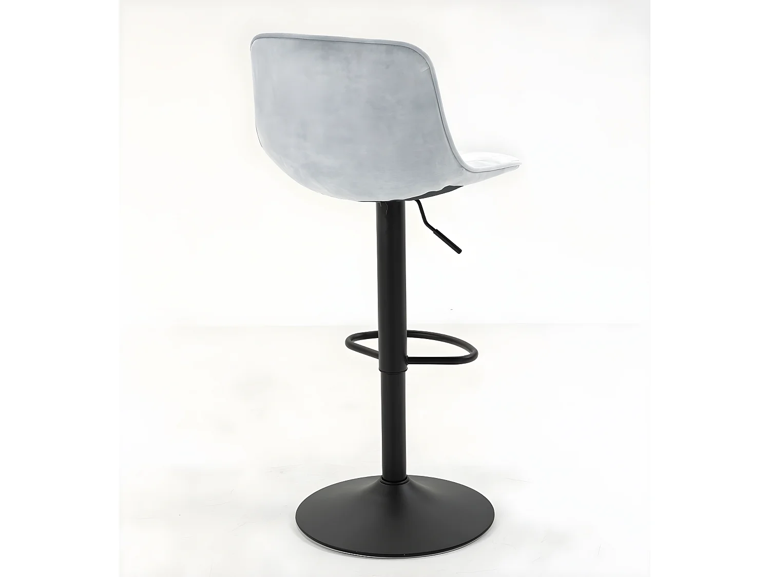 Set van 2 in hoogte verstelbare barkrukken - Stof & metaal - Lichtgrijs - TITUS