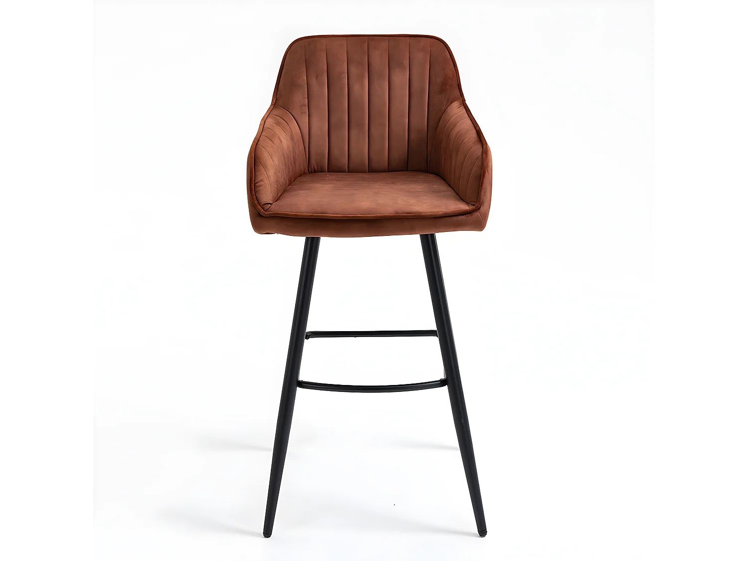 Barkruk set van 2 - stof & metaal - bruin - BOND