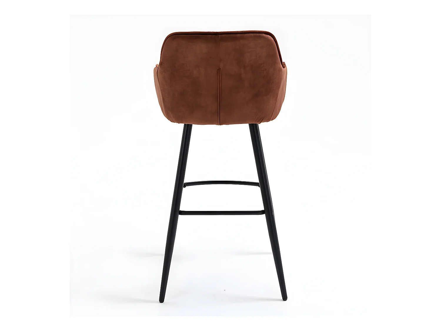 Barhocker 2er-Set - Stoff & Metall - Braun - BOND