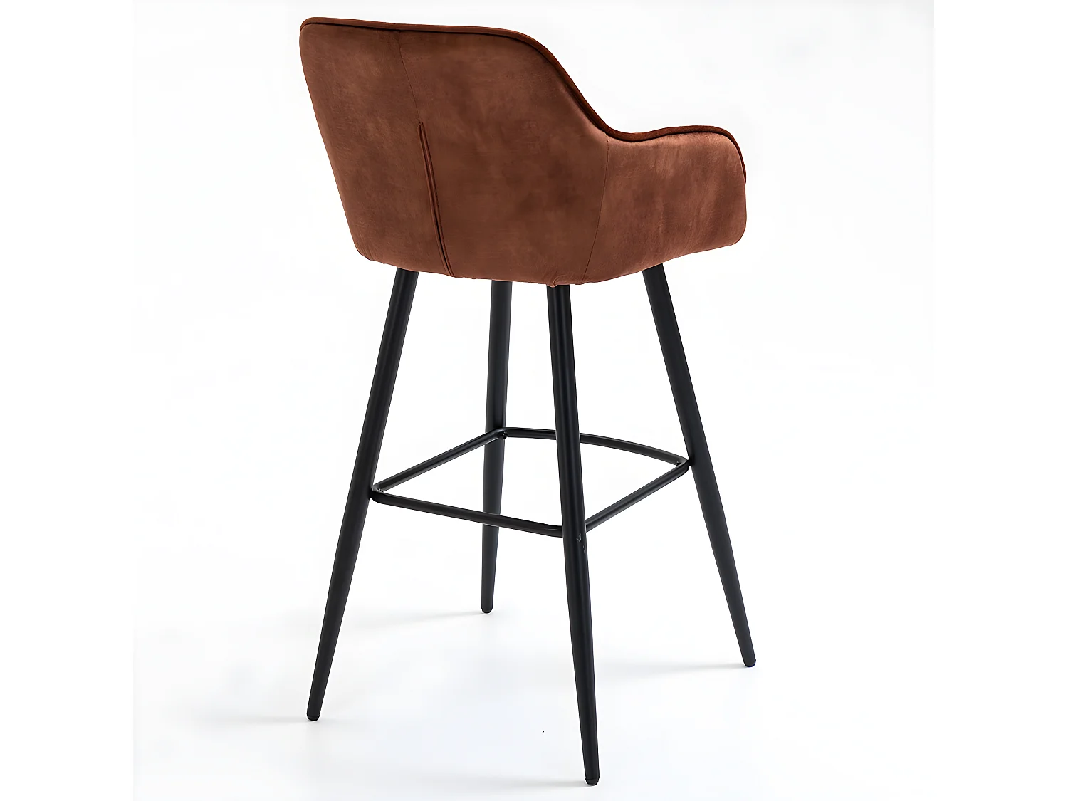 Barkruk set van 2 - stof & metaal - bruin - BOND