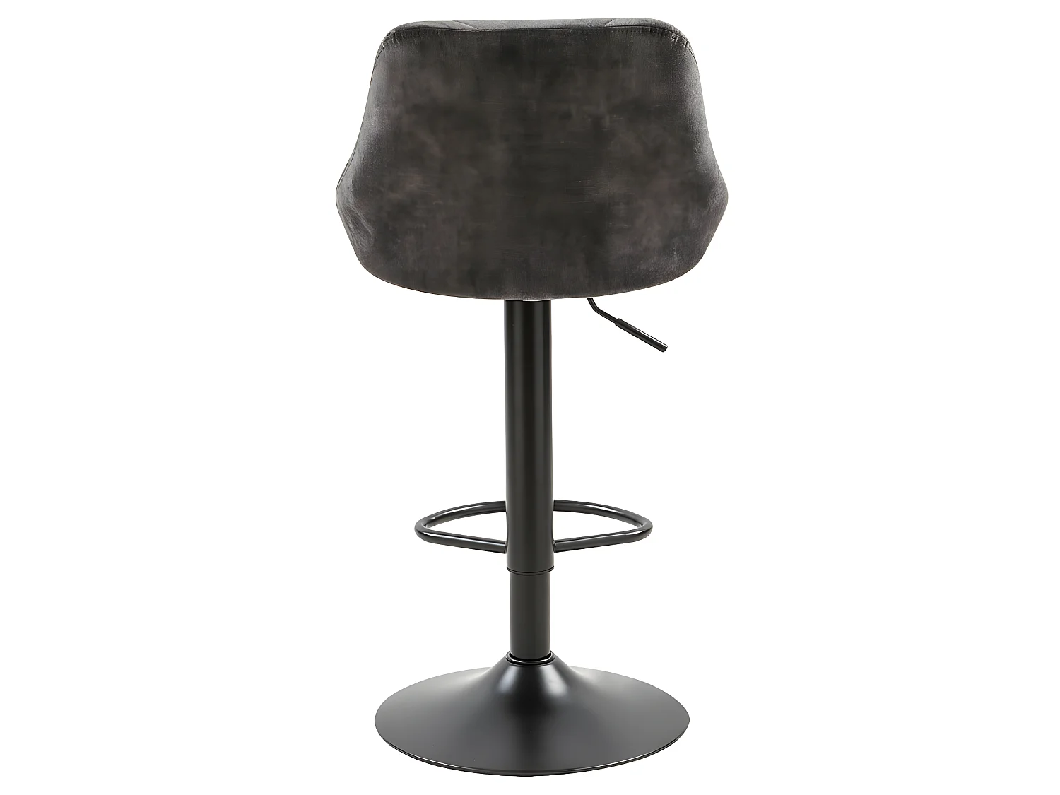 Conjunto de 2 bancos de bar, altura ajustável - tecido e metal - antracite - TRACER