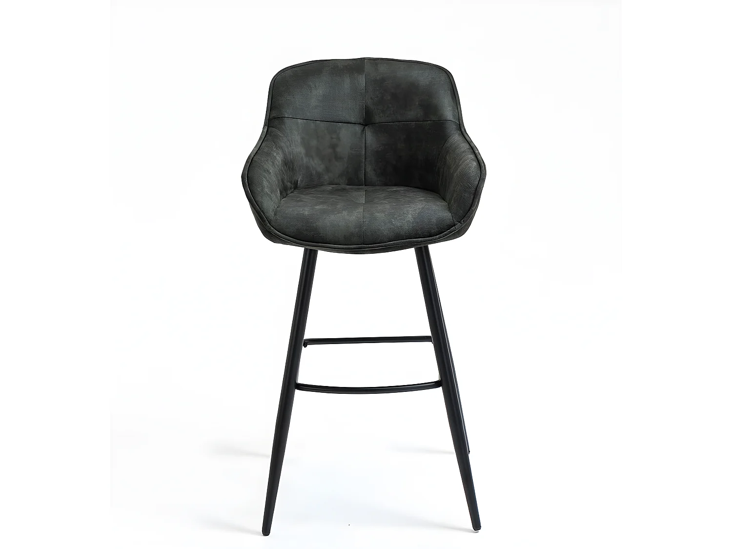 Barkruk set van 2 - stof & metaal - donkergroen - SHERRY