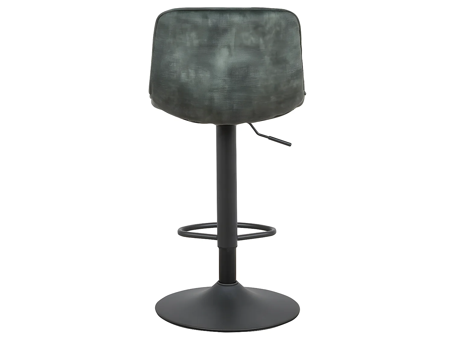 Set di 2 sgabelli da bar regolabili in altezza - Tessuto e metallo - Verde scuro - TITUS