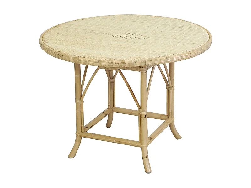 Table ronde en rotin naturel Ø 80