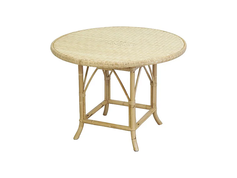 Table ronde en rotin naturel Ø 100