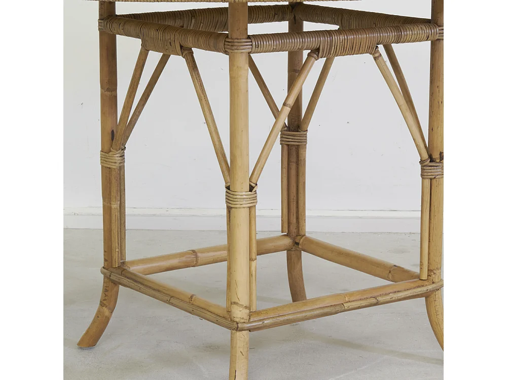 Table ronde en rotin patiné et coloré Surabaya Ø 100