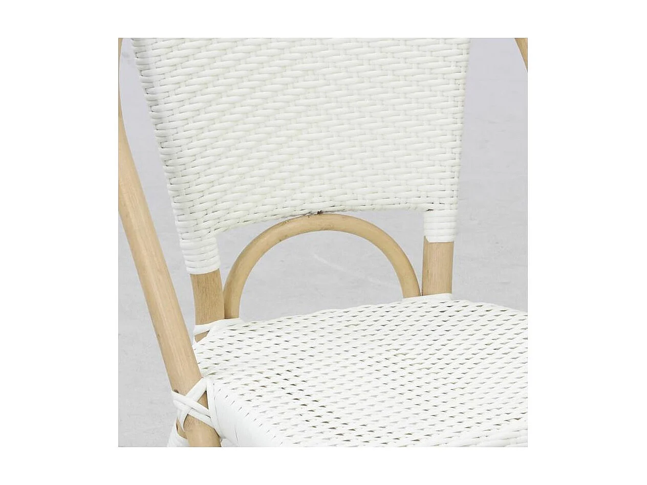 Chaise d'extérieur en rotin et résine (Lot de 4)