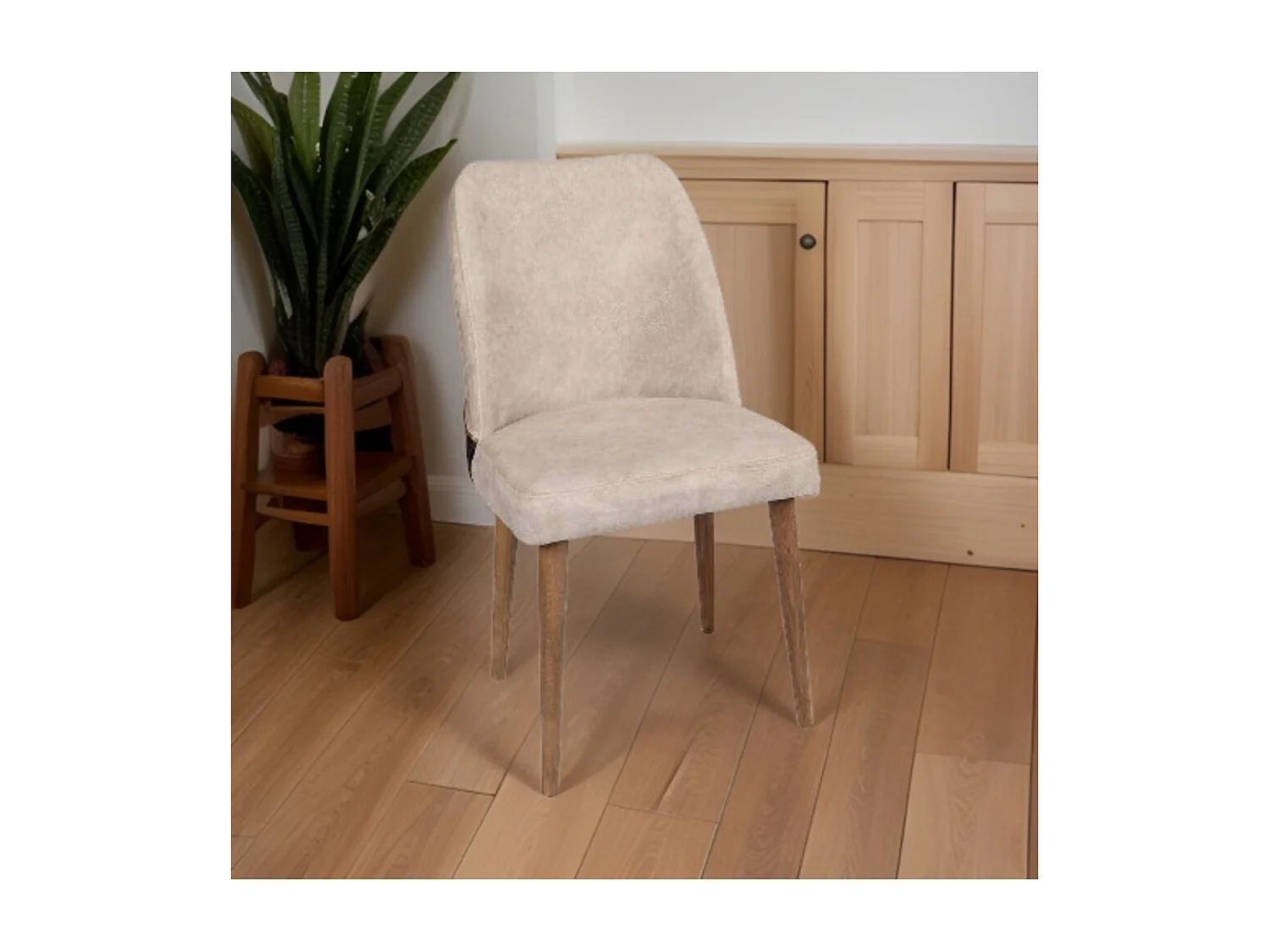 Chaises en velours et métal Nova (Lot de 4)