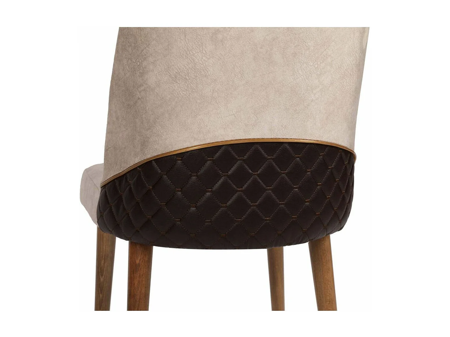 Chaises en velours et métal Nova (Lot de 4)