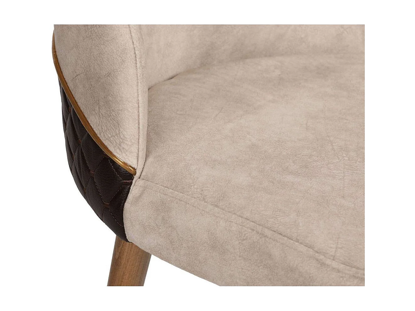 Chaises en velours et métal Nova (Lot de 4)