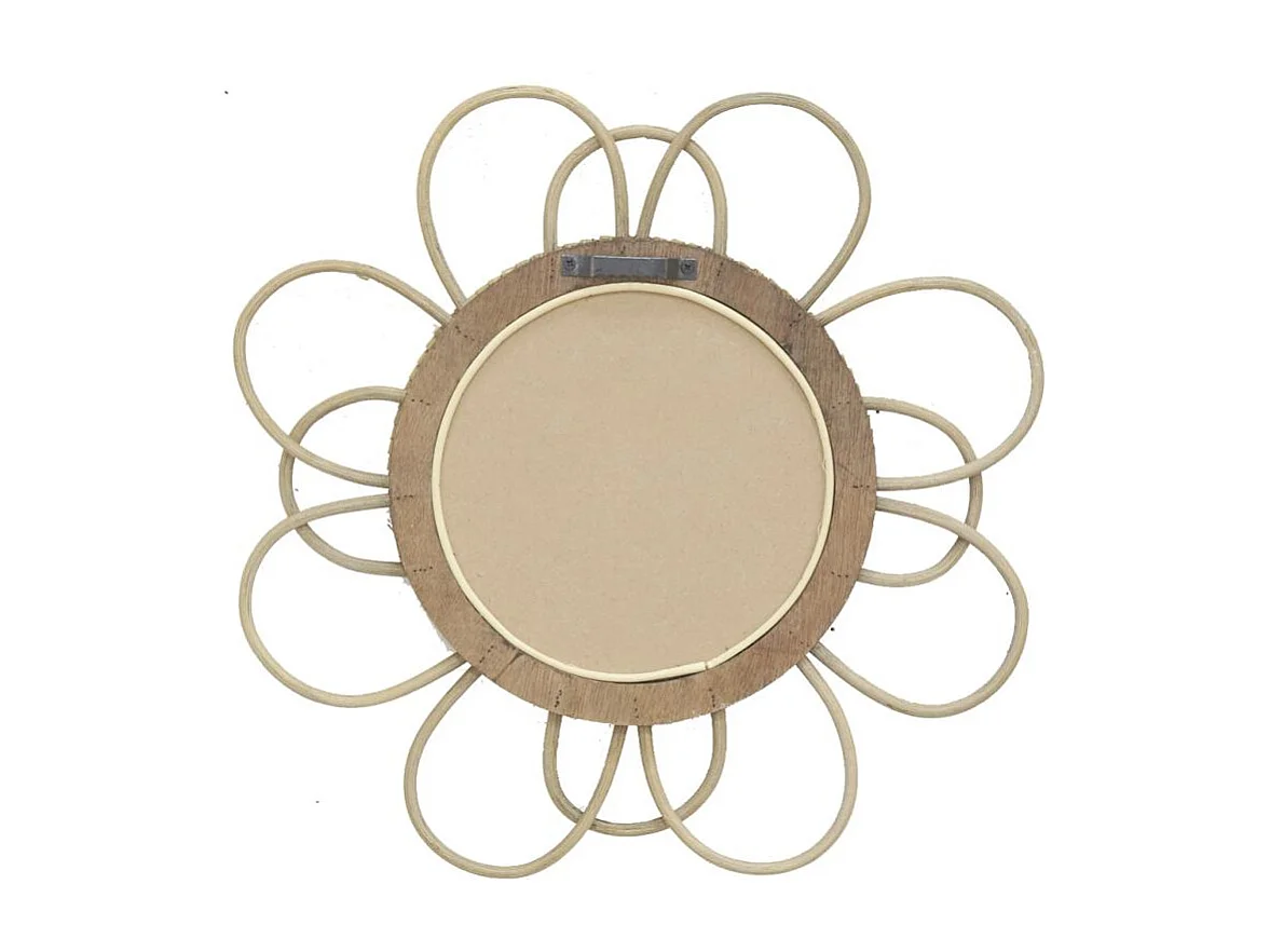Miroir en rotin fleur 31 cm