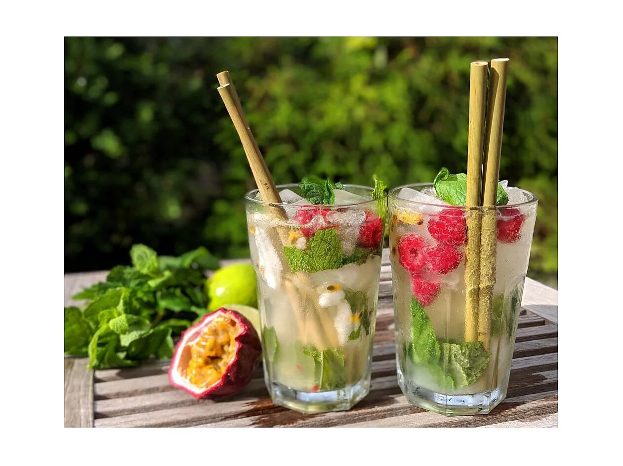 6 wiederverwendbare Trinkhalme aus Bambus "Bam Bam"