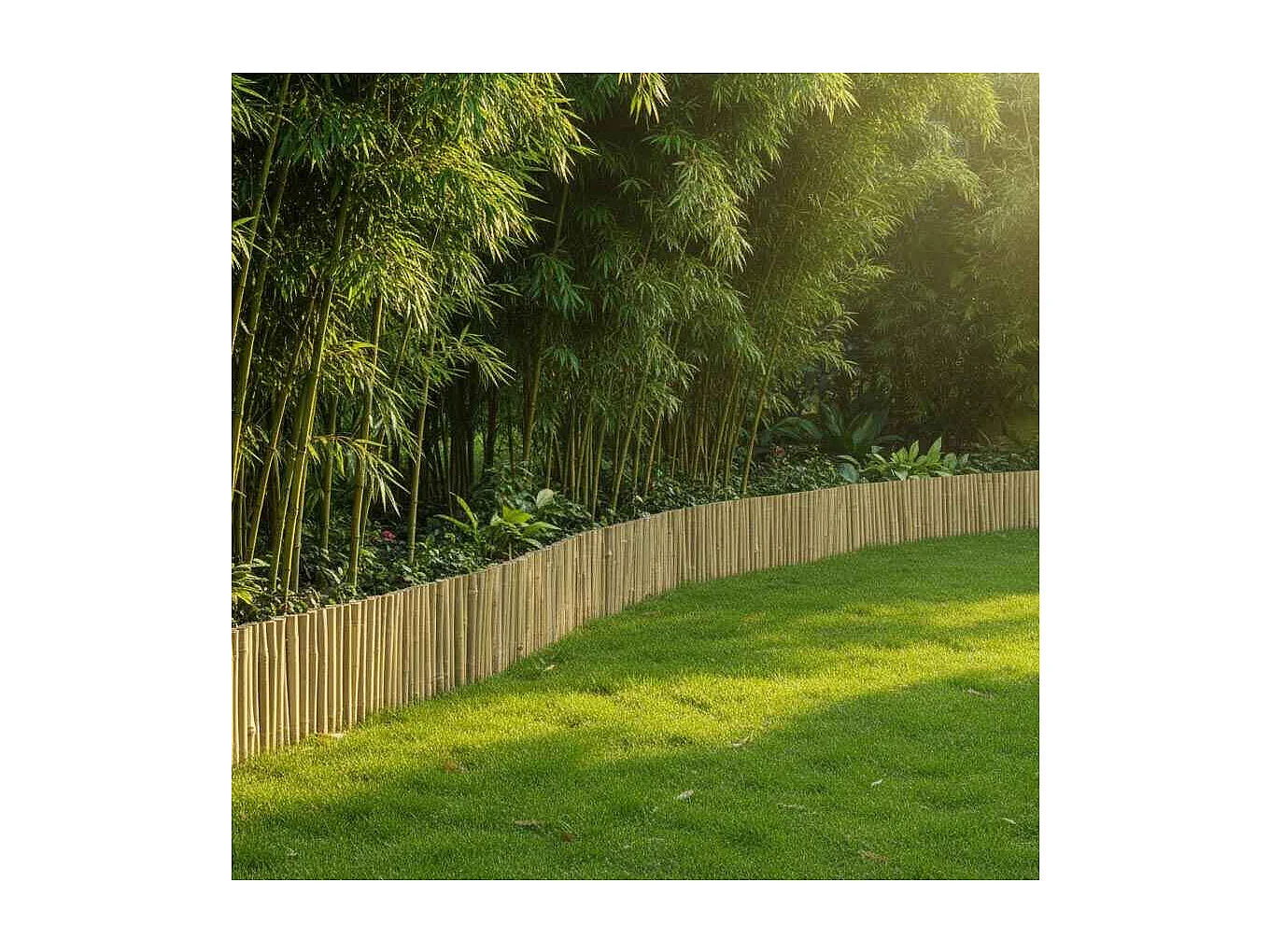 Bordure en bambou naturel Unitaire