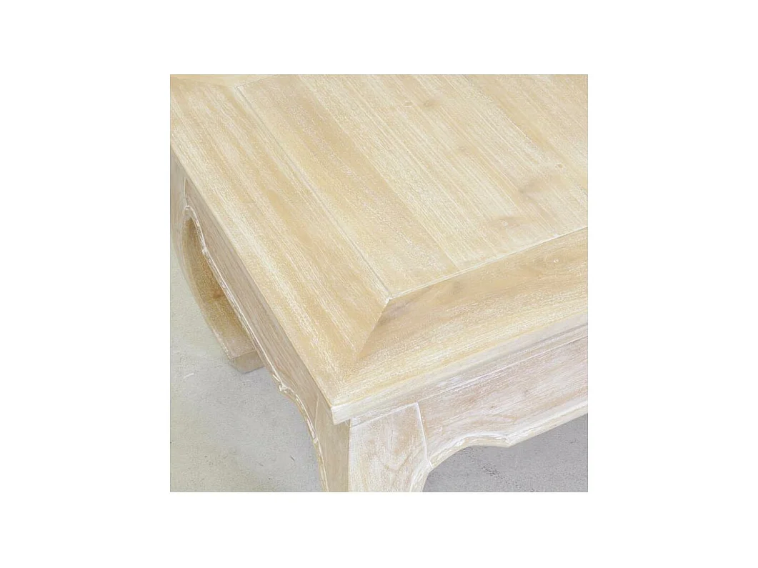 Table basse en acajou blanchi OPIUM 60 x 60