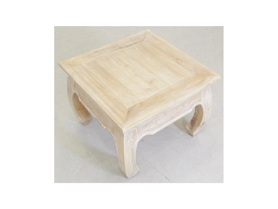 Table basse en acajou blanchi OPIUM 60 x 60