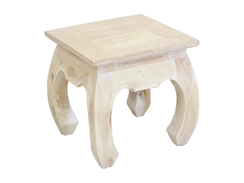 Table basse en acajou blanchi OPIUM 45 x 45