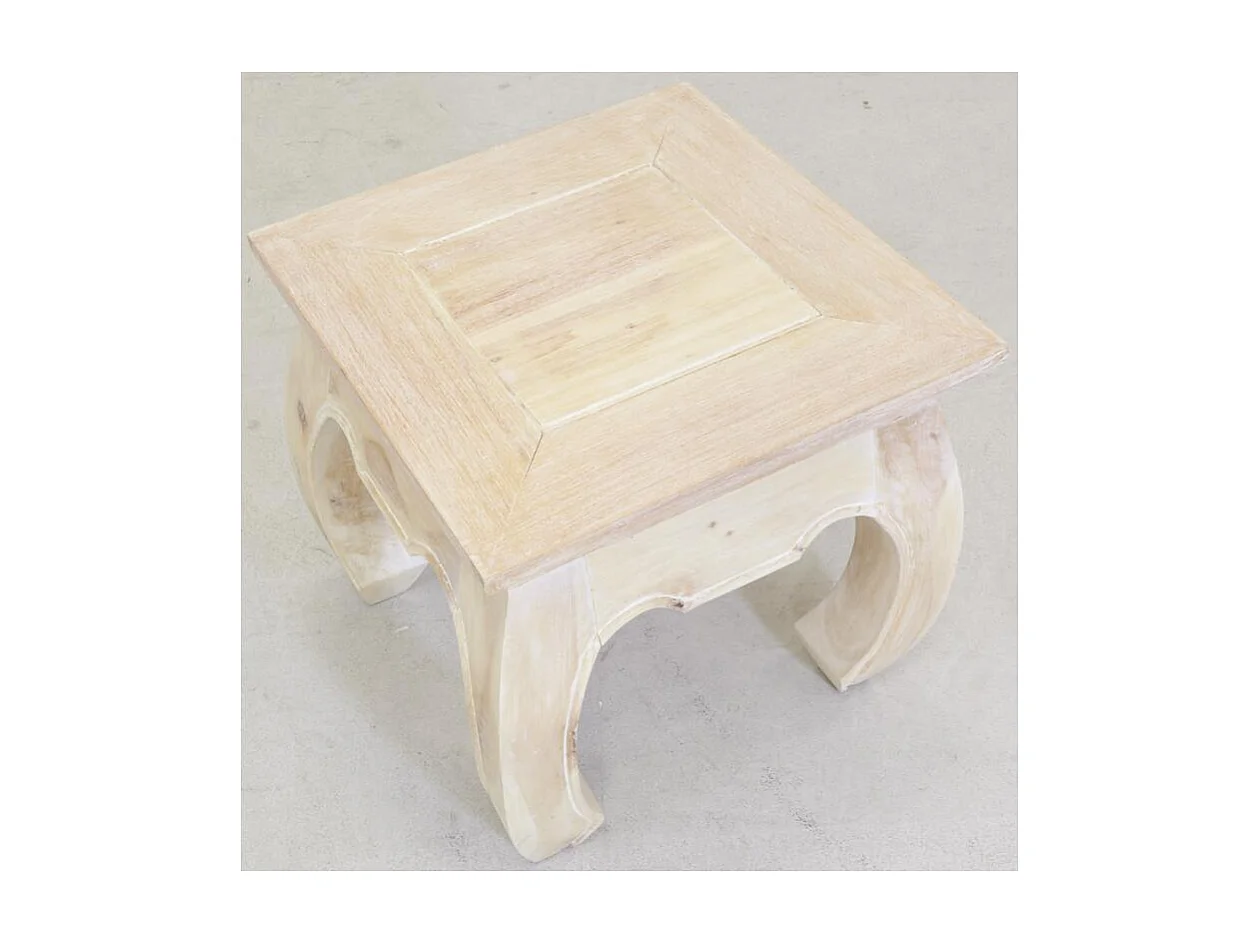 Table basse en acajou blanchi OPIUM 45 x 45