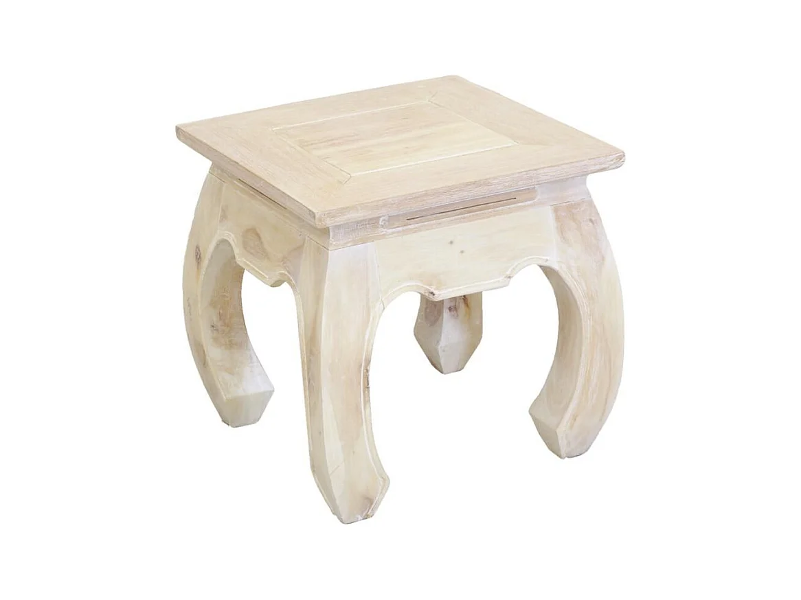 Table basse en acajou blanchi OPIUM 45 x 45