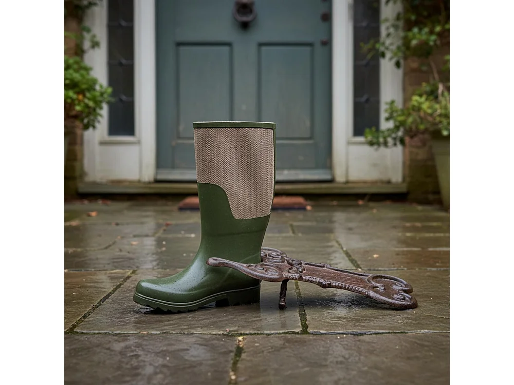 Rostbrauner Schmiedeeiserner Stiefelknecht