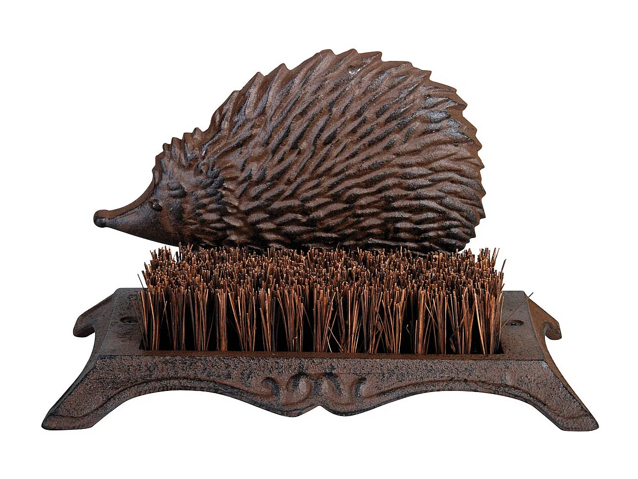 Spazzola per la pulizia delle scarpe in ghisa e fibra di cocco Hedgehog
