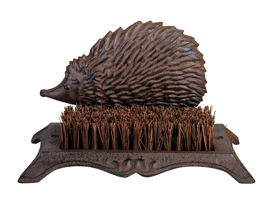 Spazzola per la pulizia delle scarpe in ghisa e fibra di cocco Hedgehog