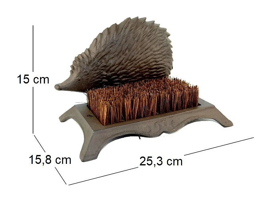 Schuhputzbürste aus Gusseisen und Kokosfasern Igel