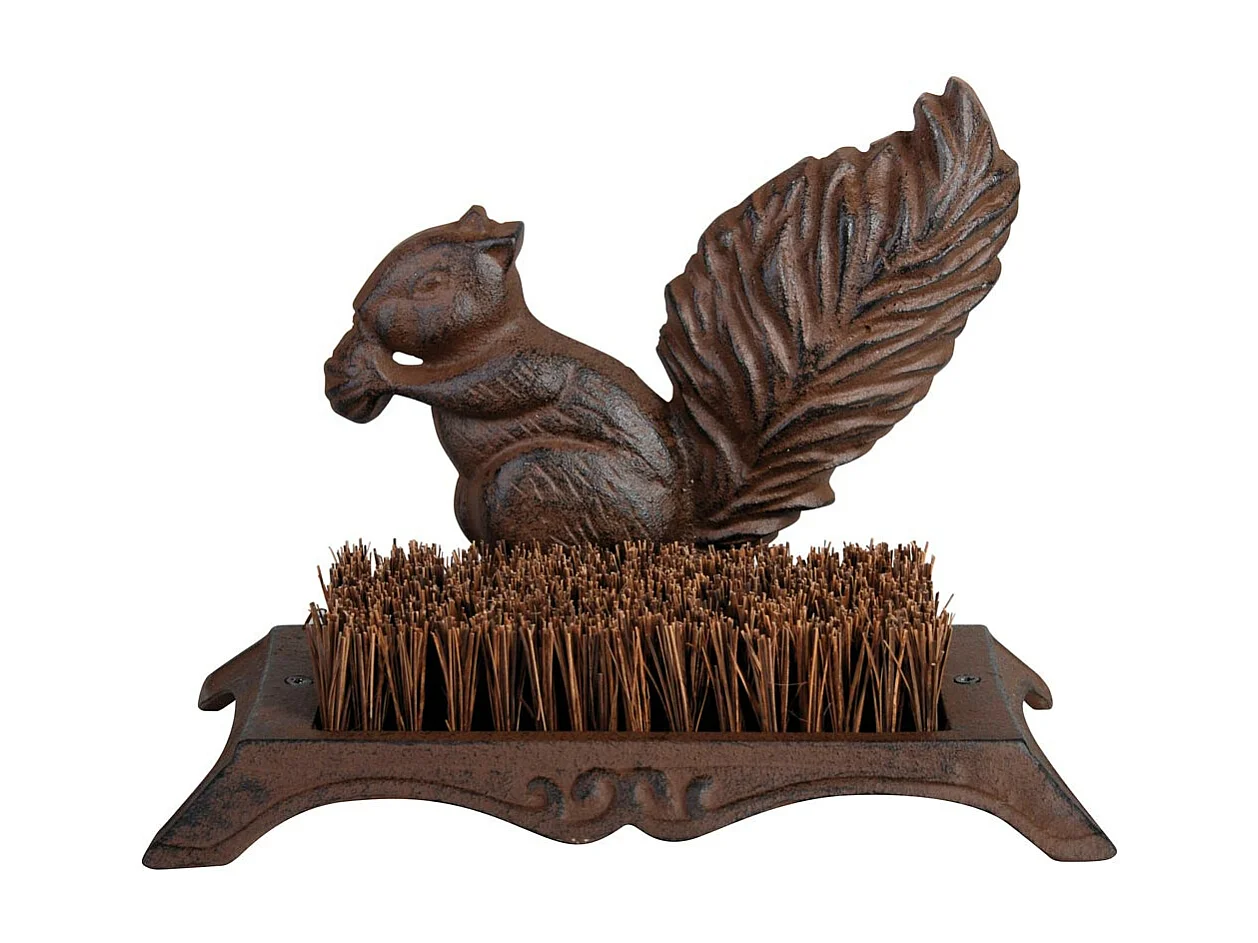 Brosse pieds décoration écureuil fonte - Esschert Design