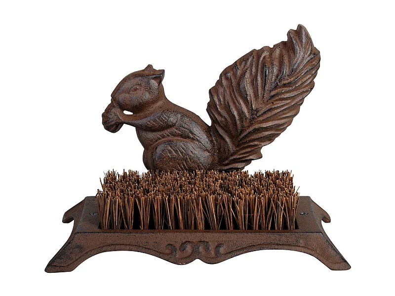 Brosse pieds décoration écureuil fonte - Esschert Design