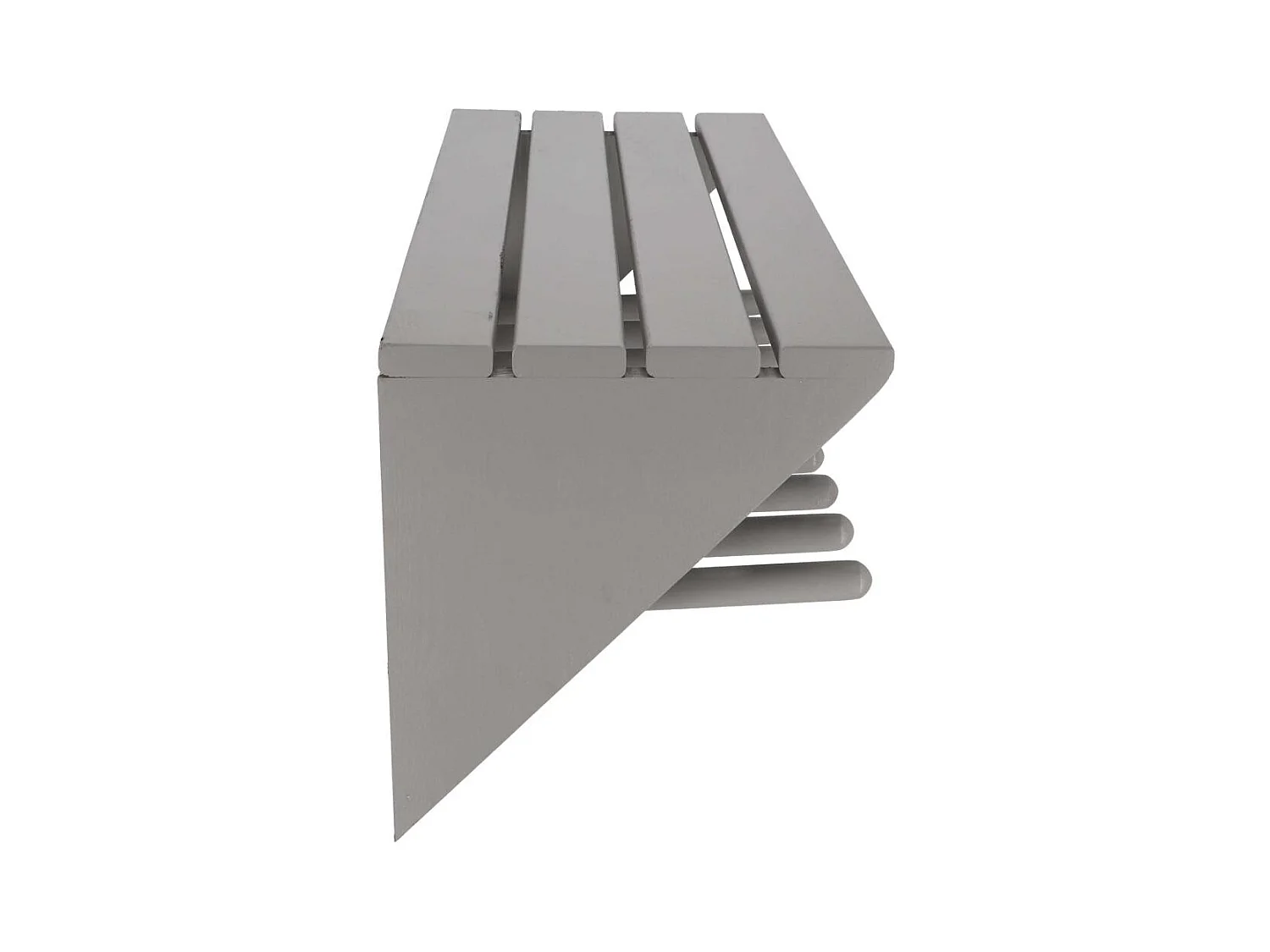 Wand-Stiefelhalter aus Kiefernholz Grau