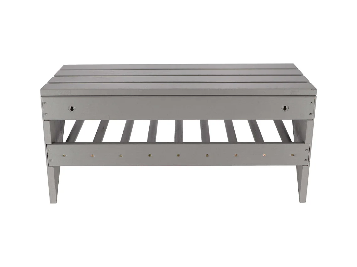 Wand-Stiefelhalter aus Kiefernholz Grau