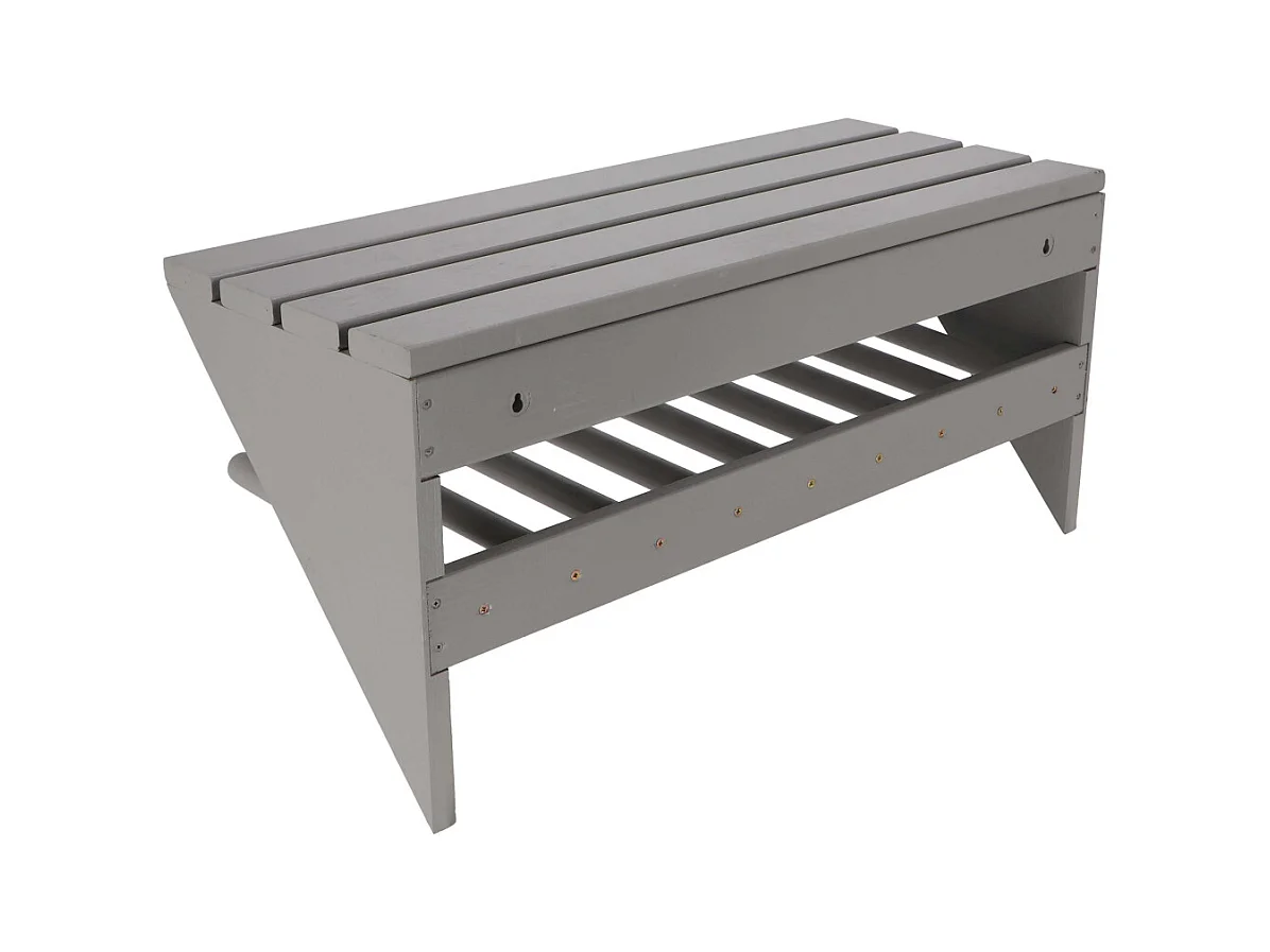 Wand-Stiefelhalter aus Kiefernholz Grau
