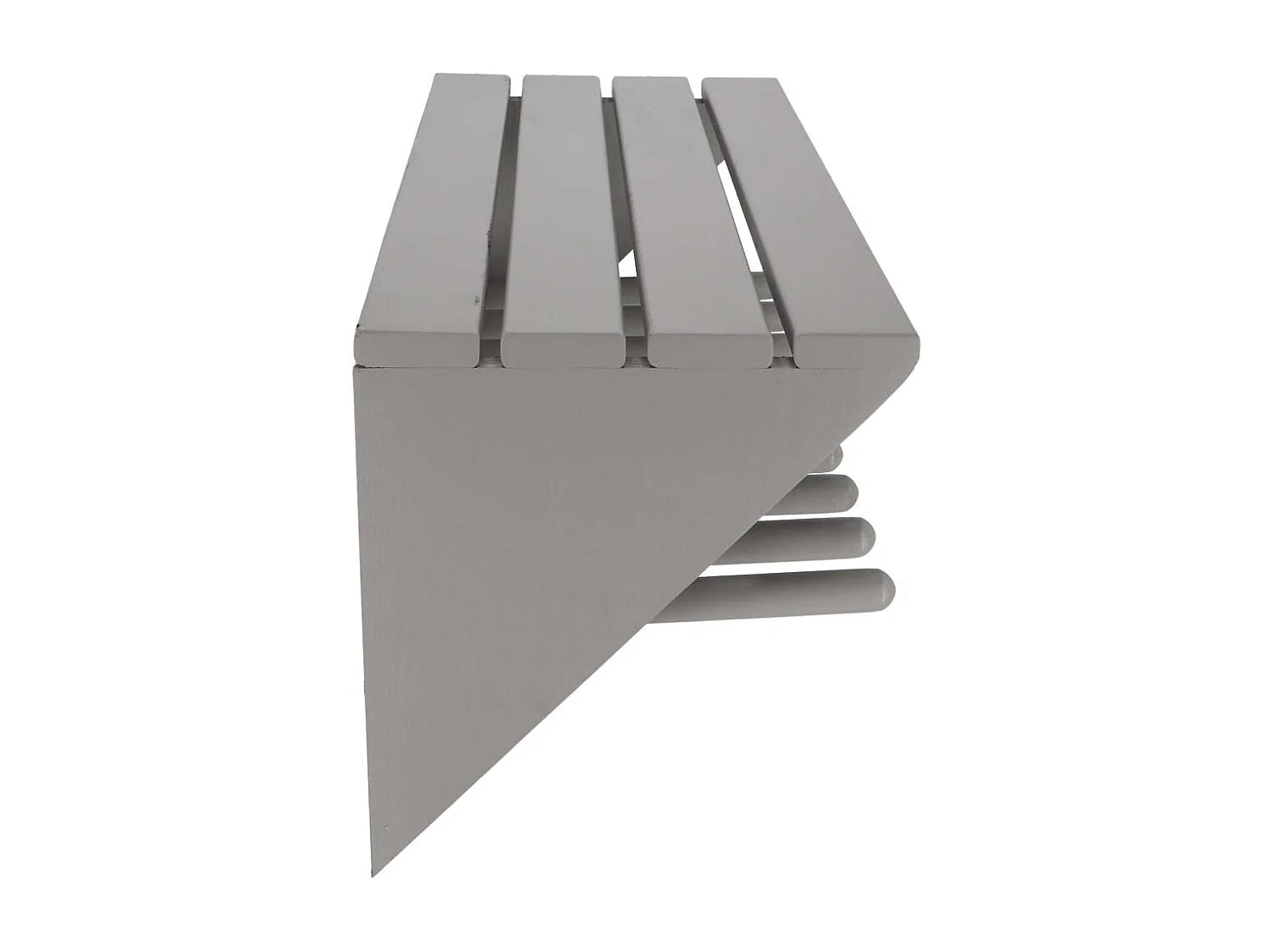 Wand-Stiefelhalter aus Kiefernholz Grau